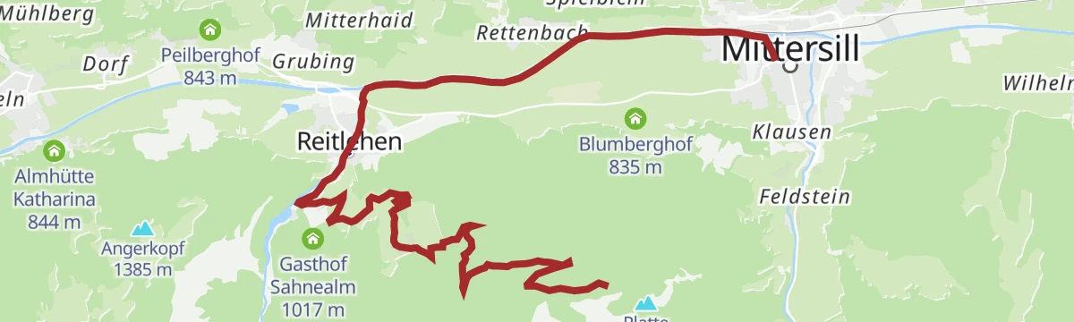 Route map: Mittersill: Pölsneralm Biketour